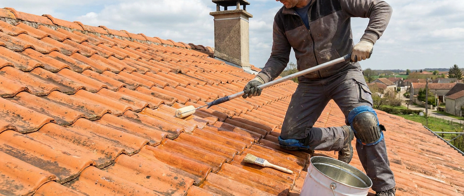 Beschermende coating dakpannen